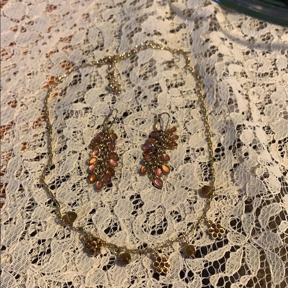 Jewelry - Earrings and a Necklace Gold Plated Pre Ow…